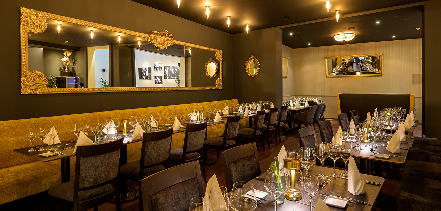 Blick ins Restaurant im Krystallpalast Varieté.